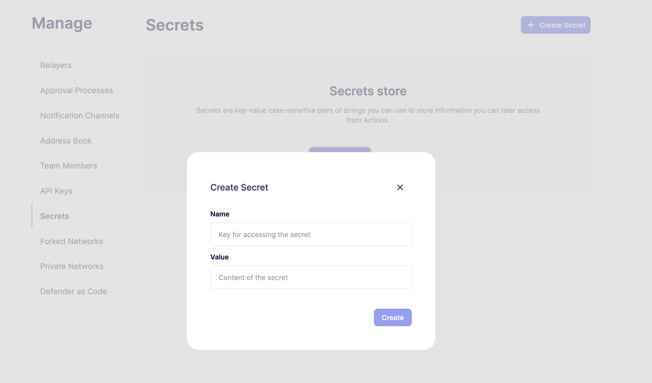 Save API credentials